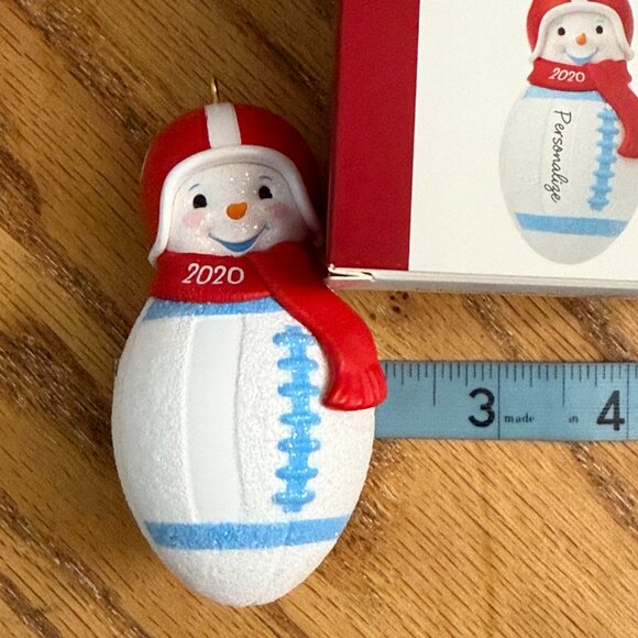 Hallmark Keepsake Ornament Football Snowman Personalize 2020 - Picture 4 of 9
